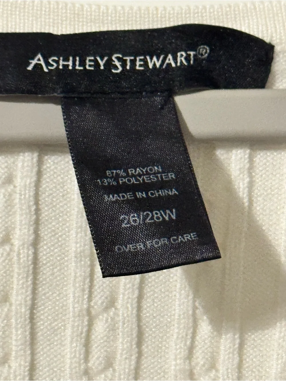 Ashley Stewart cream knit